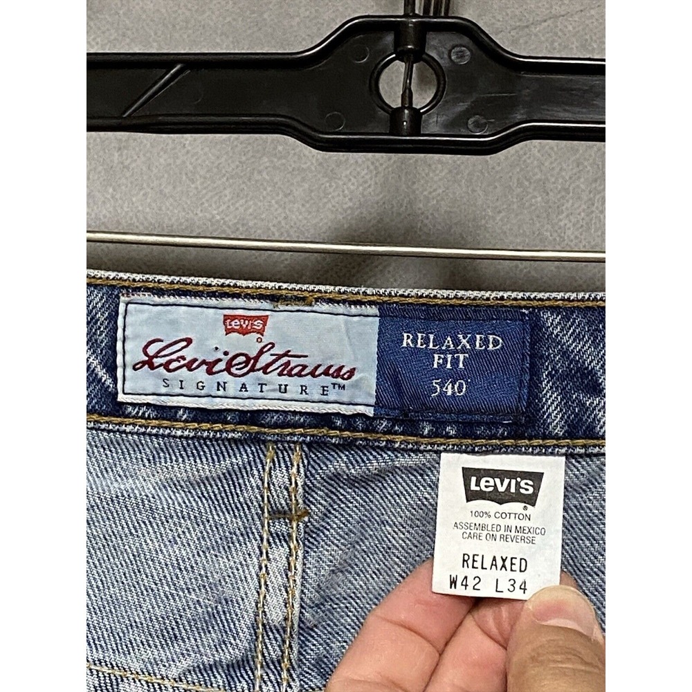 VTG Levi's 540 Jeans Men 42 X34 Denim Brown Tab Skate Relaxed Loose Y2K Baggy